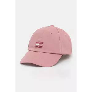 Tommy Jeans șapcă de baseball din bumbac culoarea roz, AW0AW17580 imagine