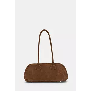 Answear.LAB geanta de mana din piele intoarsa culoarea maro imagine