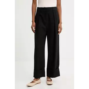 Answear.LAB pantaloni culoarea negru, drept, high waist imagine