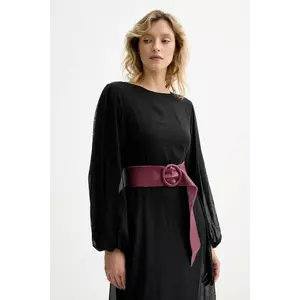 Answear.LAB curea de piele culoarea bordo imagine