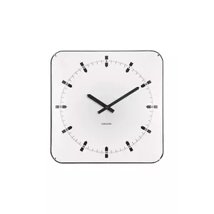 Karlsson ceas de perete Sucinto Dome Square 35 x 4, 5 cm culoarea verde imagine