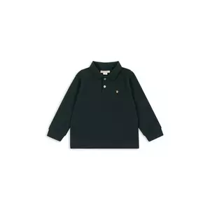 Konges Sløjd tricouri polo din bumbac pentru copii FLORIAN LS POLO GOTS culoarea verde, uni, KS103811 imagine