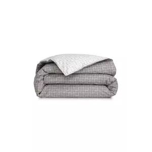 Lacoste husă pilotă de bumbac L BLOCK Greige 140 x 200 cm culoarea gri imagine
