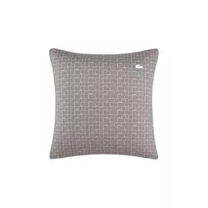 Lacoste față de pernă din bumbac L BLOCK Greige 65 x 65 cm culoarea gri imagine