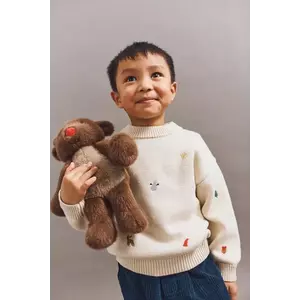 Liewood pulover de lână pentru copii Orlane Embroidery Knit Jumper culoarea bej, LW20077 imagine