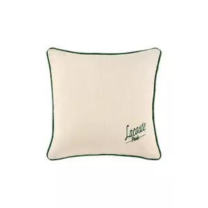 Lacoste față de pernă din bumbac L VELVET Ivoire 45 x 45 cm culoarea bej imagine