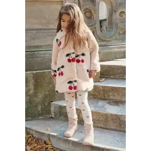 Konges Sløjd palton copii FUZZIE COAT GRS culoarea bej, KS103470 imagine