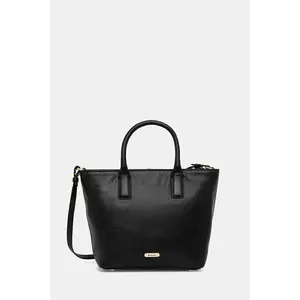 Barbour poșetă de piele culoarea negru, LBA0489 imagine