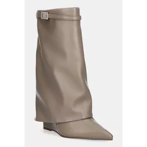 Steve Madden botine Shocker culoarea bej, toc pana, 11002871 imagine
