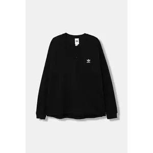 adidas Originals longsleeve Essentials culoarea negru, cu imprimeu, JW1050 imagine
