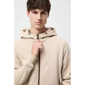 Medicine bluza culoarea bej, cu glugă, neted imagine