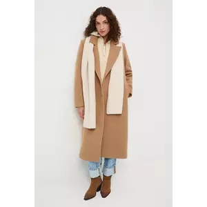 Medicine palton din lana culoarea bej imagine