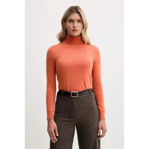 United Colors of Benetton pulover de lână culoarea gri, cu guler, 1002D2348 imagine