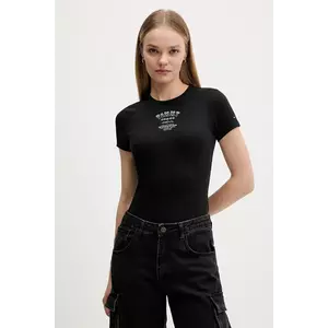 Tommy Jeans tricou culoarea negru, DW0DW21584 imagine