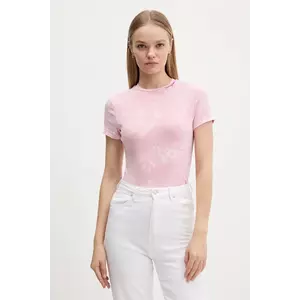 Tommy Jeans tricou culoarea roz, DW0DW21531 imagine