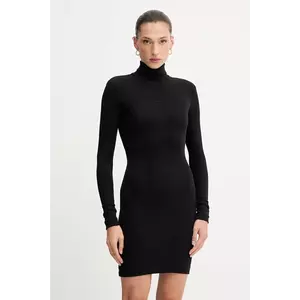 La Mania rochie YOKO culoarea negru, mini, mulată, YOKO imagine