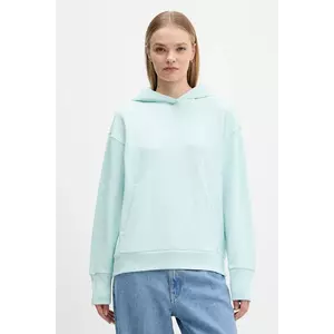 adidas hanorac de bumbac All Szn French Terry culoarea turcoaz, cu glugă, uni, JV7347 imagine