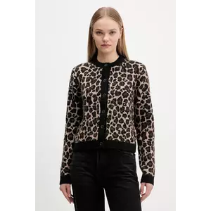 Tommy Jeans cardigan din amestec de lână culoarea maro, călduros, DW0DW21968 imagine