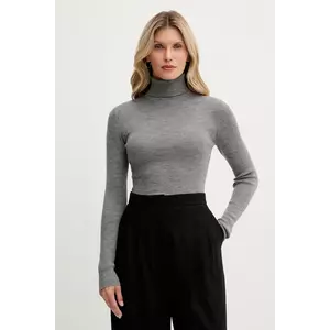 Joop! pulover de lână culoarea gri, cu guler, 30049422 imagine