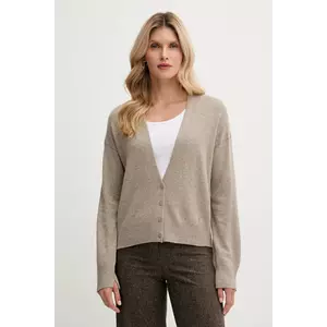 United Colors of Benetton cardigan din amestec de lână culoarea bej, light, 102HD6052 imagine