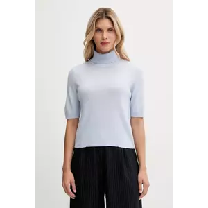 United Colors of Benetton pulover de lână pentru copii light, cu guler, 102HD203X imagine