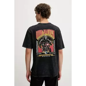 Von Dutch tricou din bumbac culoarea gri, cu imprimeu, VD.1.H.TR.REAPER imagine