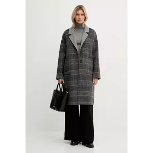 United Colors of Benetton palton cu două fețe din lână culoarea gri, 23AEDN081 imagine