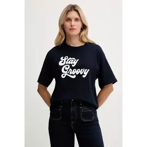 United Colors of Benetton tricou din bumbac culoarea bleumarin, 3MI5D10AY imagine