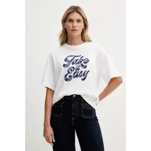 United Colors of Benetton tricou din bumbac culoarea alb, 3MI5D10AY imagine