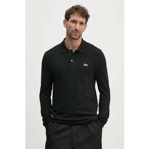 Lacoste longsleeve din bumbac culoarea negru, neted, PH4013 imagine