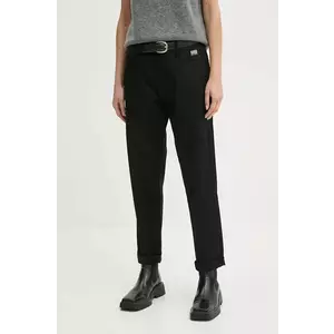 G-Star pantaloni femei, culoarea negru, fason chinos, medium waist, D25257-C105 imagine
