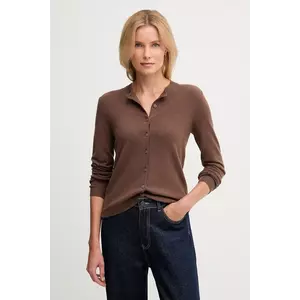 United Colors of Benetton cardigan din amestec de lână culoarea maro, light, 102HD502B imagine