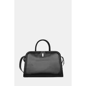 BOSS poșetă de piele culoarea negru, 50521062 imagine