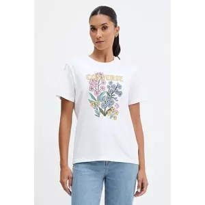 Converse tricou din bumbac culoarea alb, CVW5T235 imagine