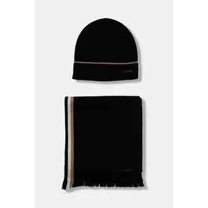 BOSS pălărie și eșarfă culoarea negru, 50551072 imagine