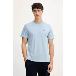 Barbour tricou din bumbac culoarea galben, neted imagine