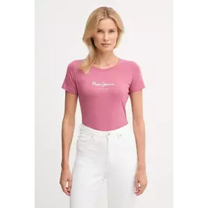 Pepe Jeans tricou NEW VIRGINIA SS N culoarea roz, PL505202 imagine
