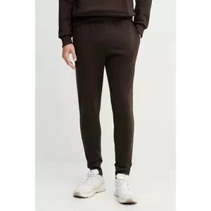 Lacoste pantaloni de trening culoarea bej, neted imagine