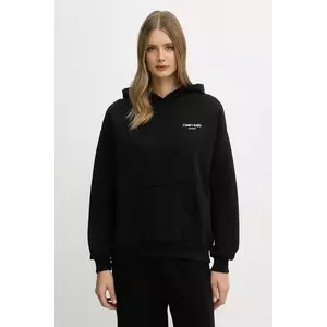 La Mania bluza femei, culoarea negru, cu glugă, cu imprimeu imagine