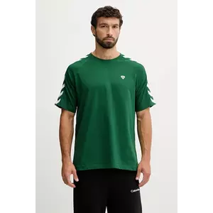 Hummel tricou Archive culoarea bej, cu imprimeu, 225258 imagine