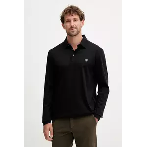 BOSS longsleeve din bumbac culoarea bleumarin, melanj, 50523917 imagine