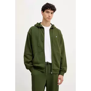 United Colors of Benetton hanorac de bumbac cu glugă, uni, 342ZU500P imagine