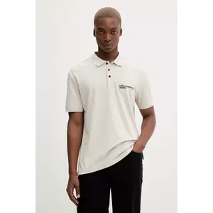 Karl Lagerfeld Jeans polo de bumbac culoarea gri, uni, A2M17094 imagine