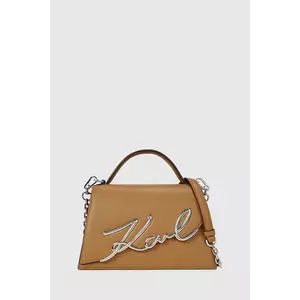 Karl Lagerfeld poșetă de piele K/SIGNATURE culoarea bej, A1W30036 imagine