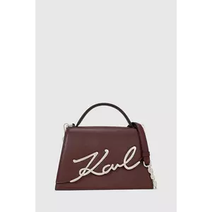 Karl Lagerfeld poșetă de piele K/SIGNATURE culoarea bej, A1W30036 imagine