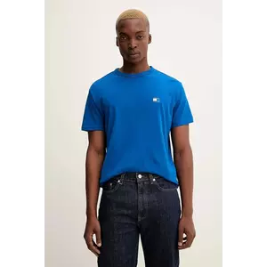 Tommy Jeans tricou din bumbac culoarea galben, uni, DM0DM20322 imagine