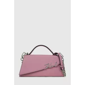 Karl Lagerfeld poșetă de piele K/SIGNATURE culoarea roșu, A1W30458 imagine