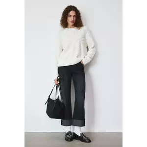 Medicine blugi din bumbac culoarea negru imagine