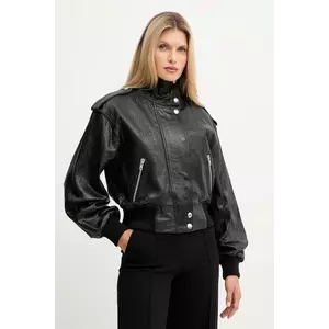 Stand Studio geacă de piele Ciara culoarea negru, de tranziție, oversize, 66526-7970 imagine