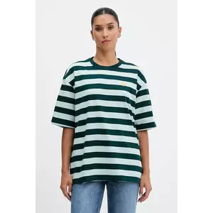 adidas Originals tricou Striped Ss Tee culoarea verde, KF2322 imagine